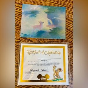 Disney Movie Club Bambi Collectible Tyrus Wong Gallery Print + Pin set
